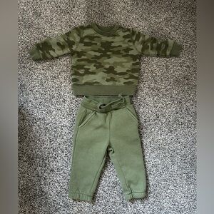 Okie Dokie Green Camouflage Sweatshirt and Joggers